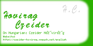 hovirag czeider business card